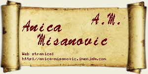 Anica Mišanović vizit kartica